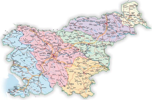 Zemljevid slovenskih škofij